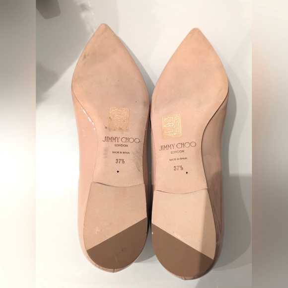 NWOB Jimmy Choo Nude Patent Leather Flats - Picture 2 of 4